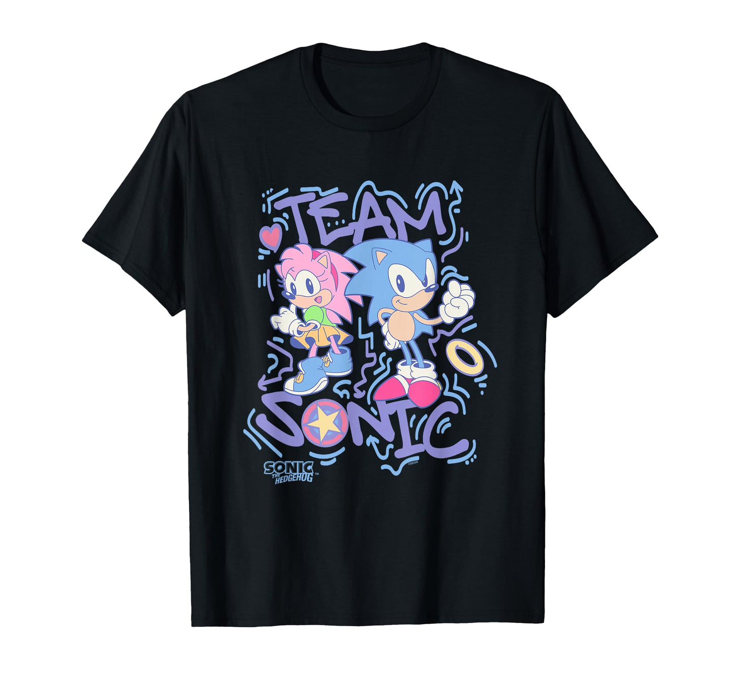 Sonic The Hedgehog Team Sonic Amy Rose Vintage T-Shirt