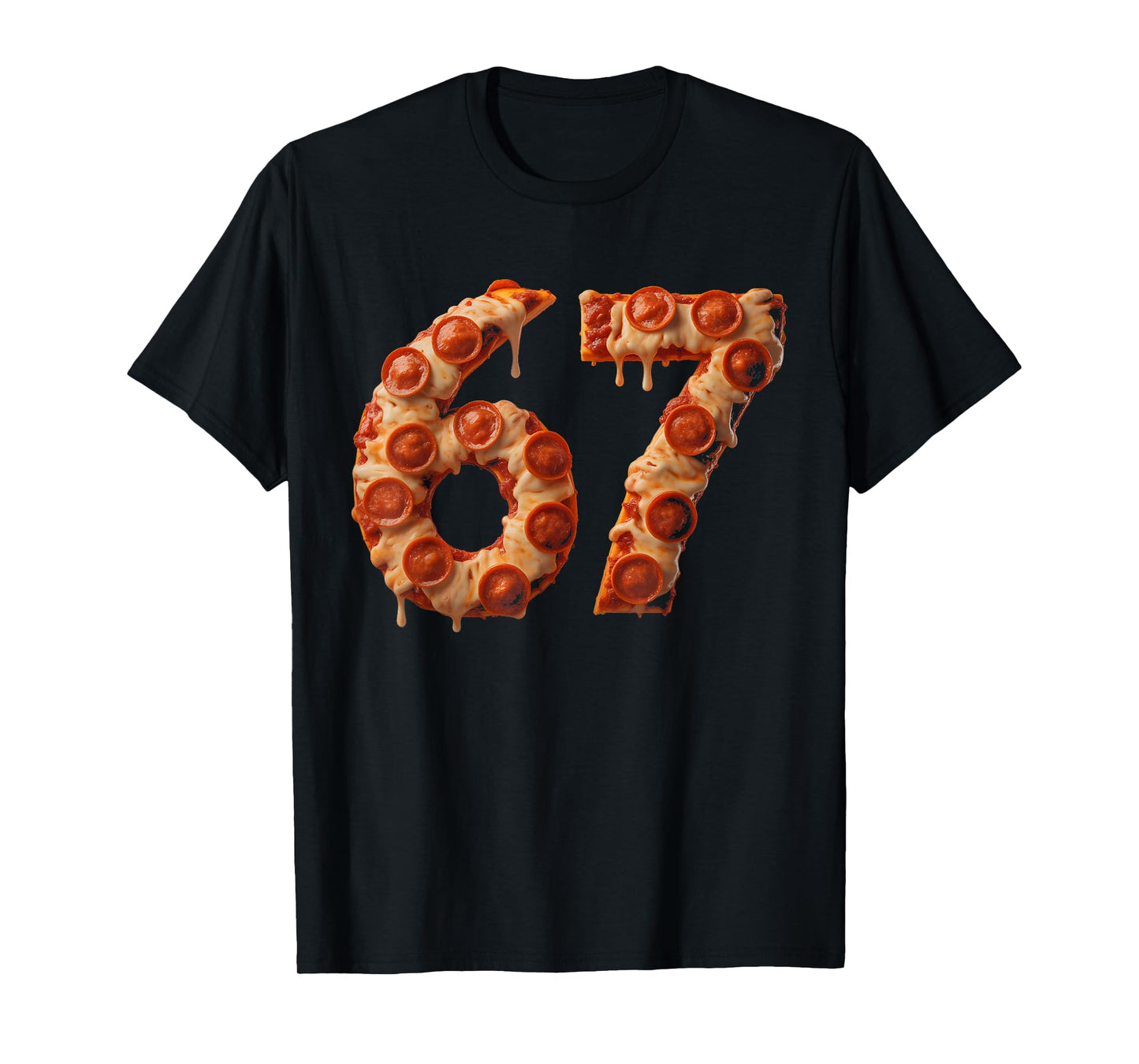 67 Six Seven Pizza Brainrot Viral Meme Christmas Funny T-Shirt