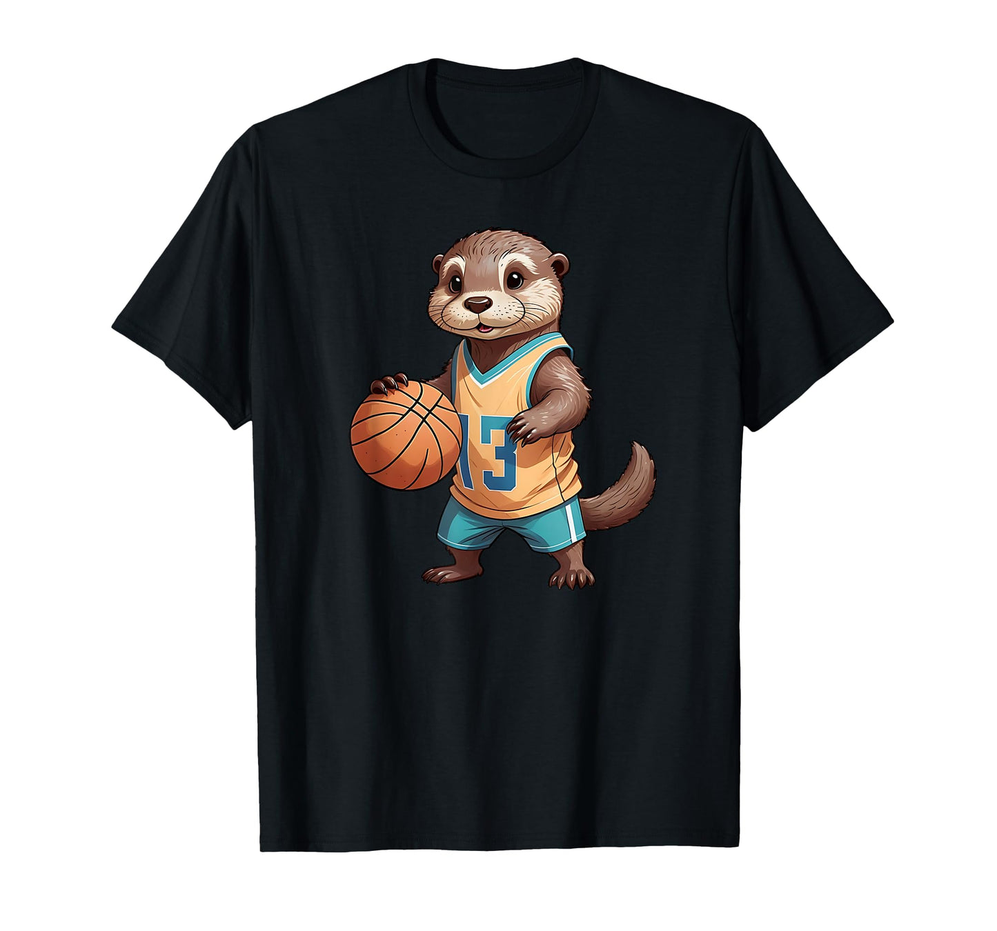 Otter playing Basketball - Cute Otter for Basketball Fans T-Shirt
