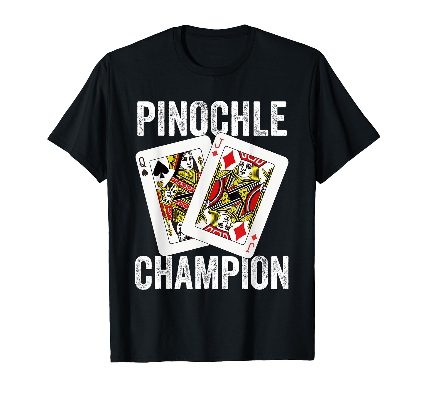 Retro Pinochle Champion Card Game Player Matching Novelty T-Shirt