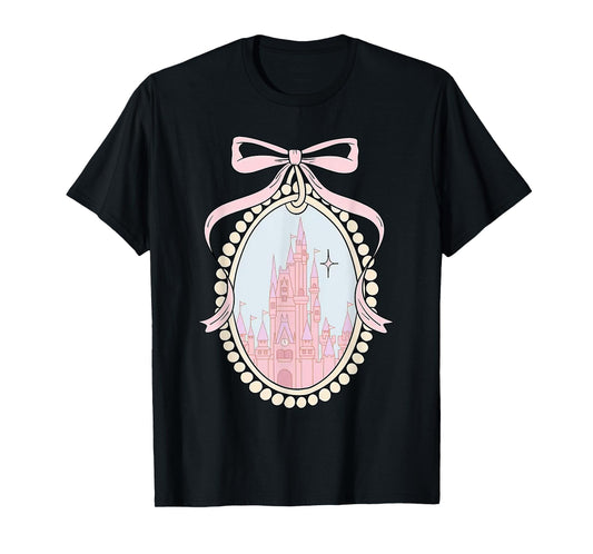 Cute Pink Bow Magical Fairytale Castle Costume for Kids Girl T-Shirt