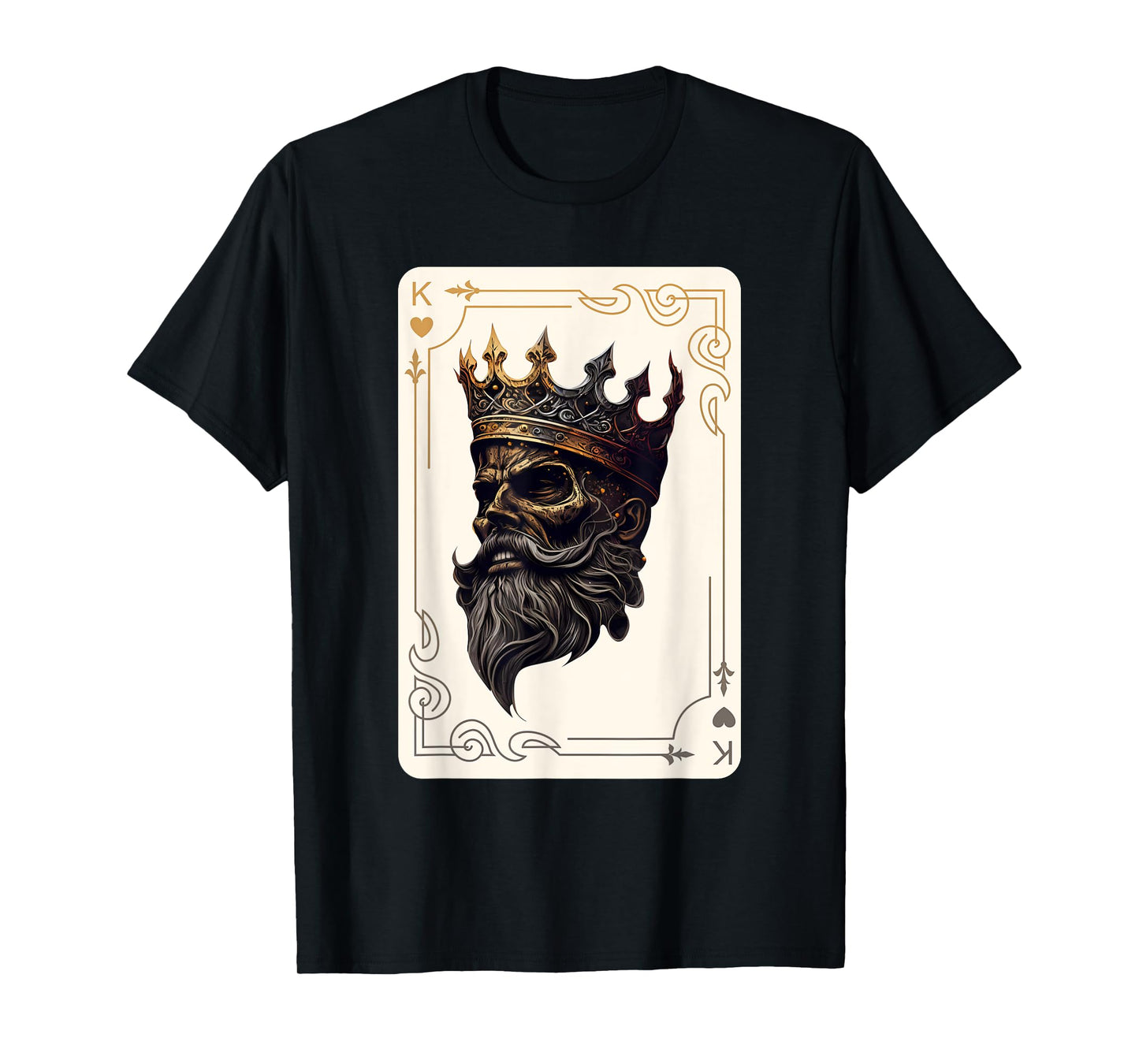 King of Hearts Creepy Card Game Poker Gothic Halloween T-Shirt