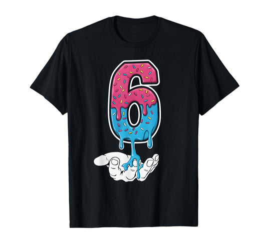 6 Number Six Team Sports Ice Cream Drip 67 Six Seven Meme T-Shirt