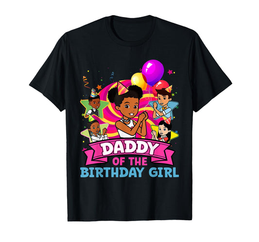 Daddy the Birthday Girl Party Pink Doll Family Decorations T-Shirt
