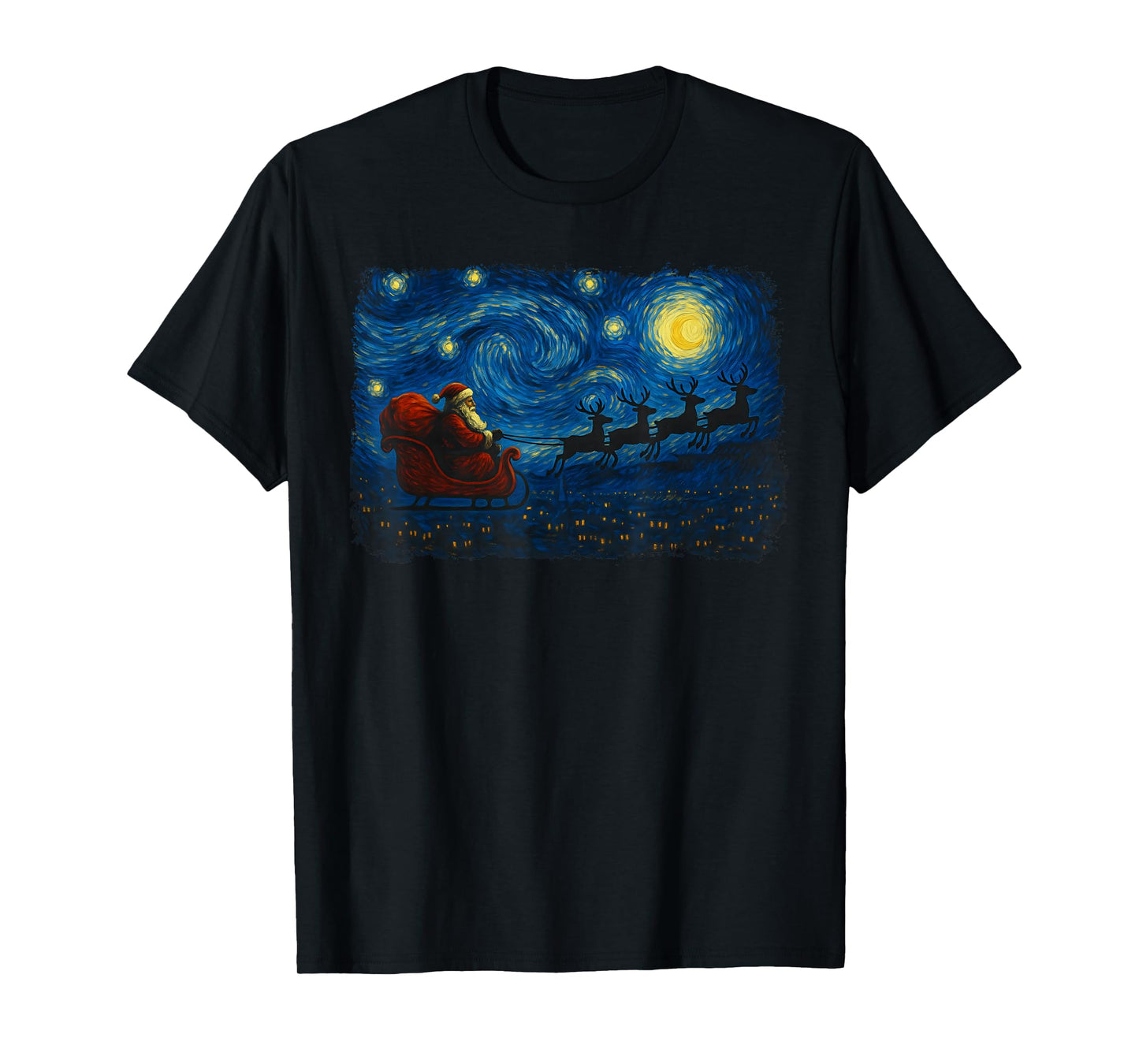 Santa Painting Men Women Kids Funny Ugly Christmas T-Shirt