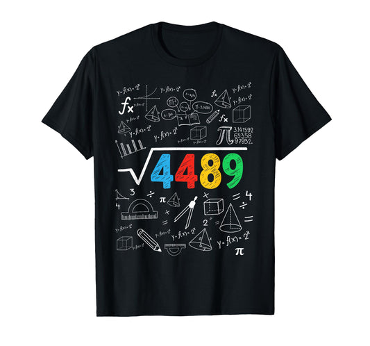 67 Meme Square Root 4489 Slang Six Seven Math Teacher T-Shirt