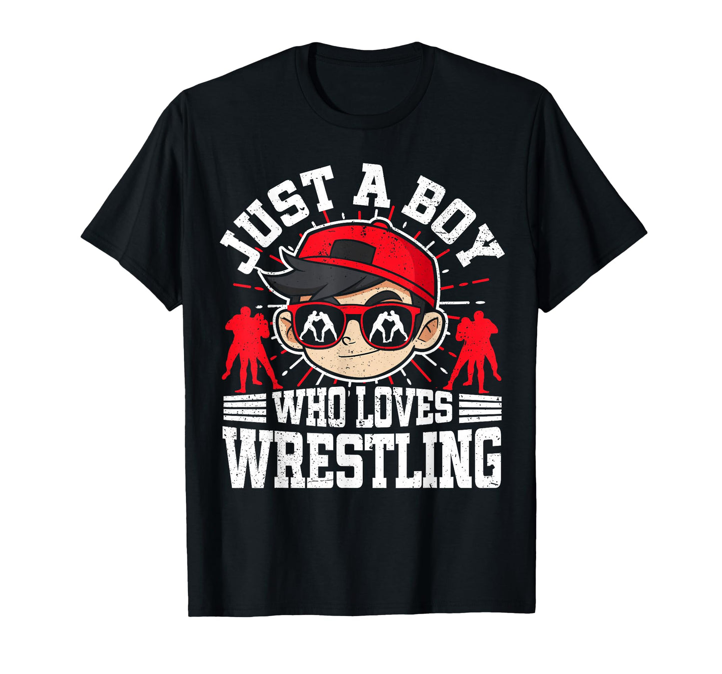 Just A Boy Who Loves Wrestling, Boys & Kids, Wrestler T-Shirt