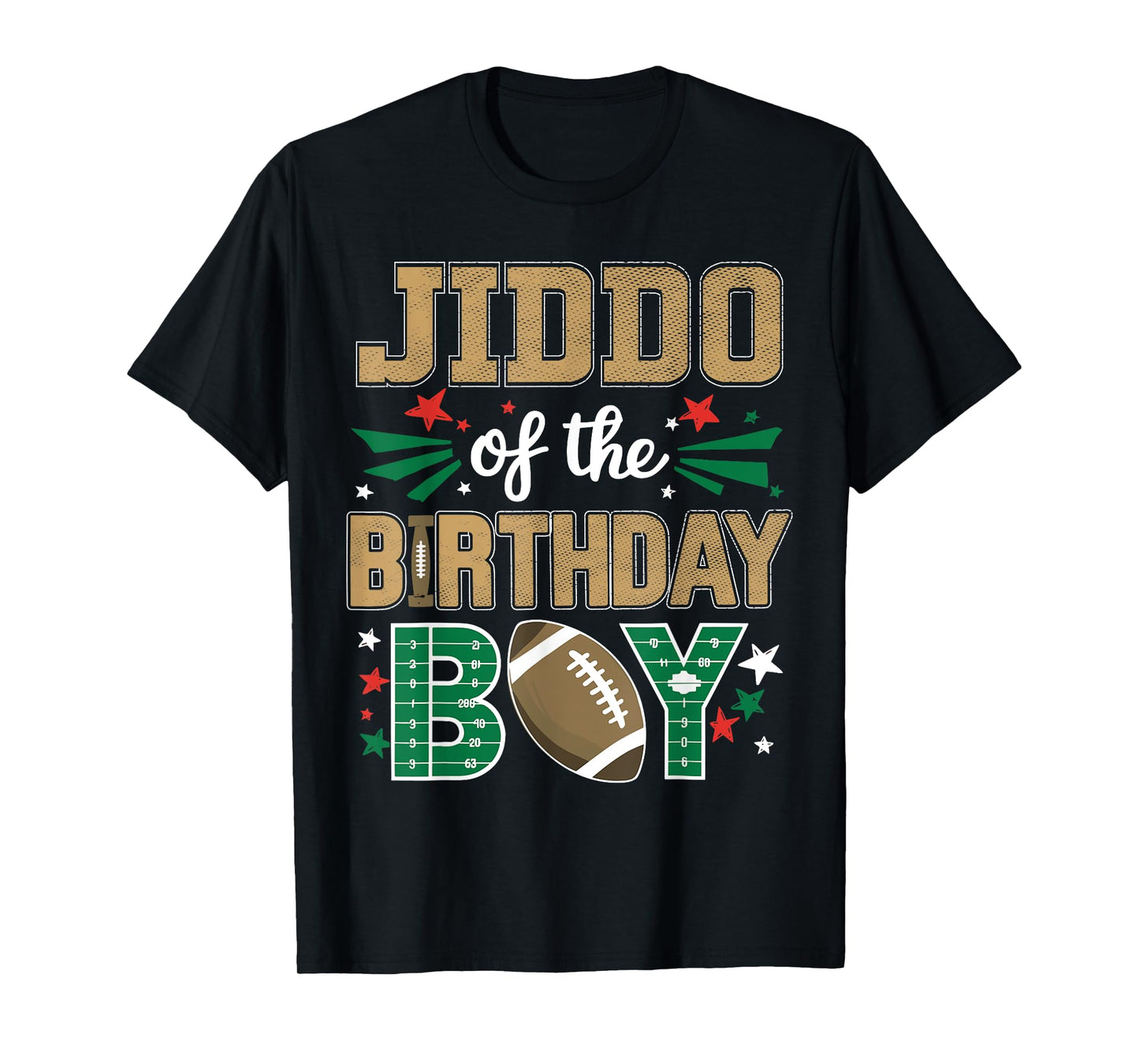Jiddo of the Birthday Boy Football Family Bday Party Grandpa T-Shirt