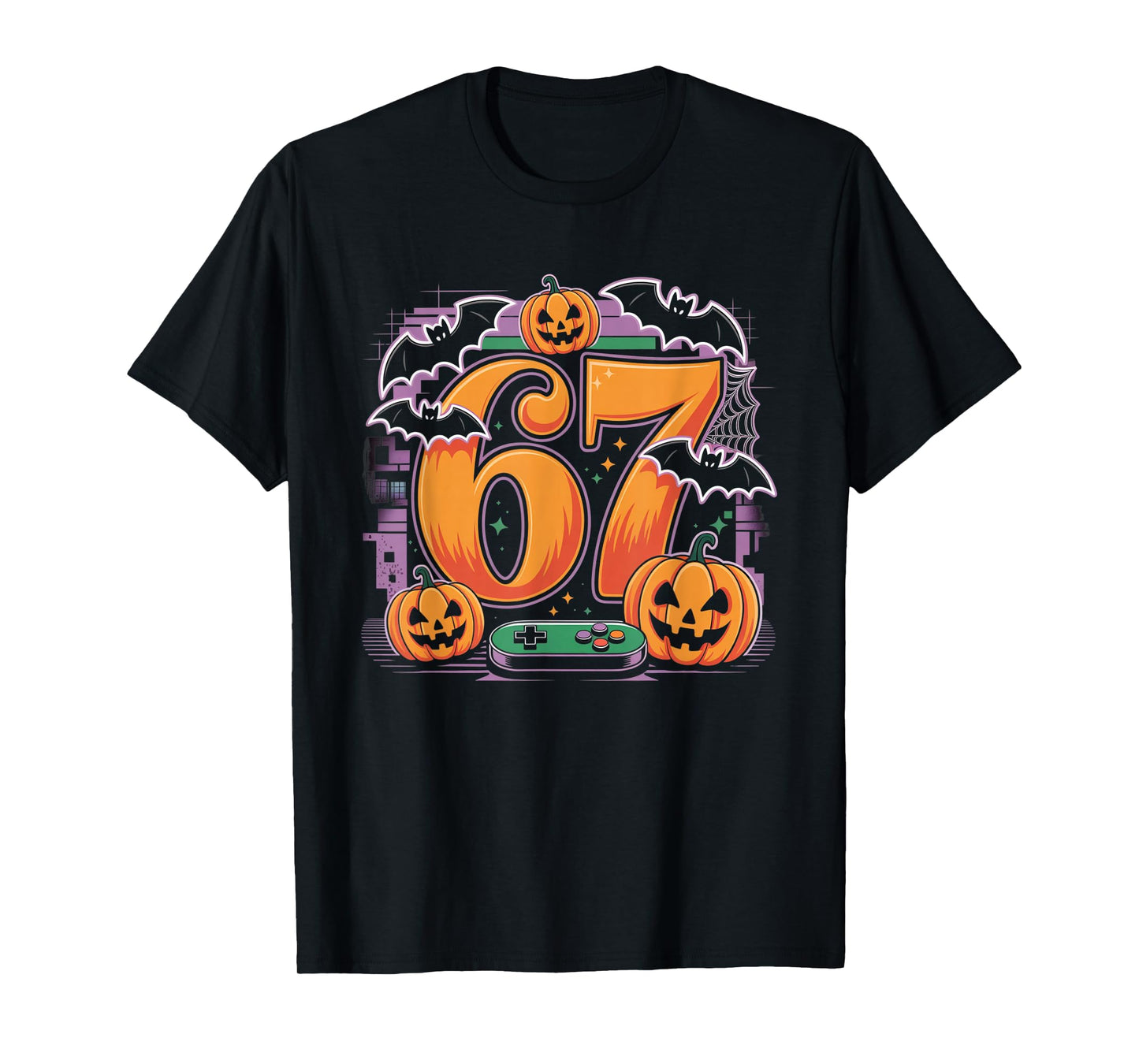 Number 6 Funny Meme Saying 6 7 Six Seven Halloween Costume T-Shirt