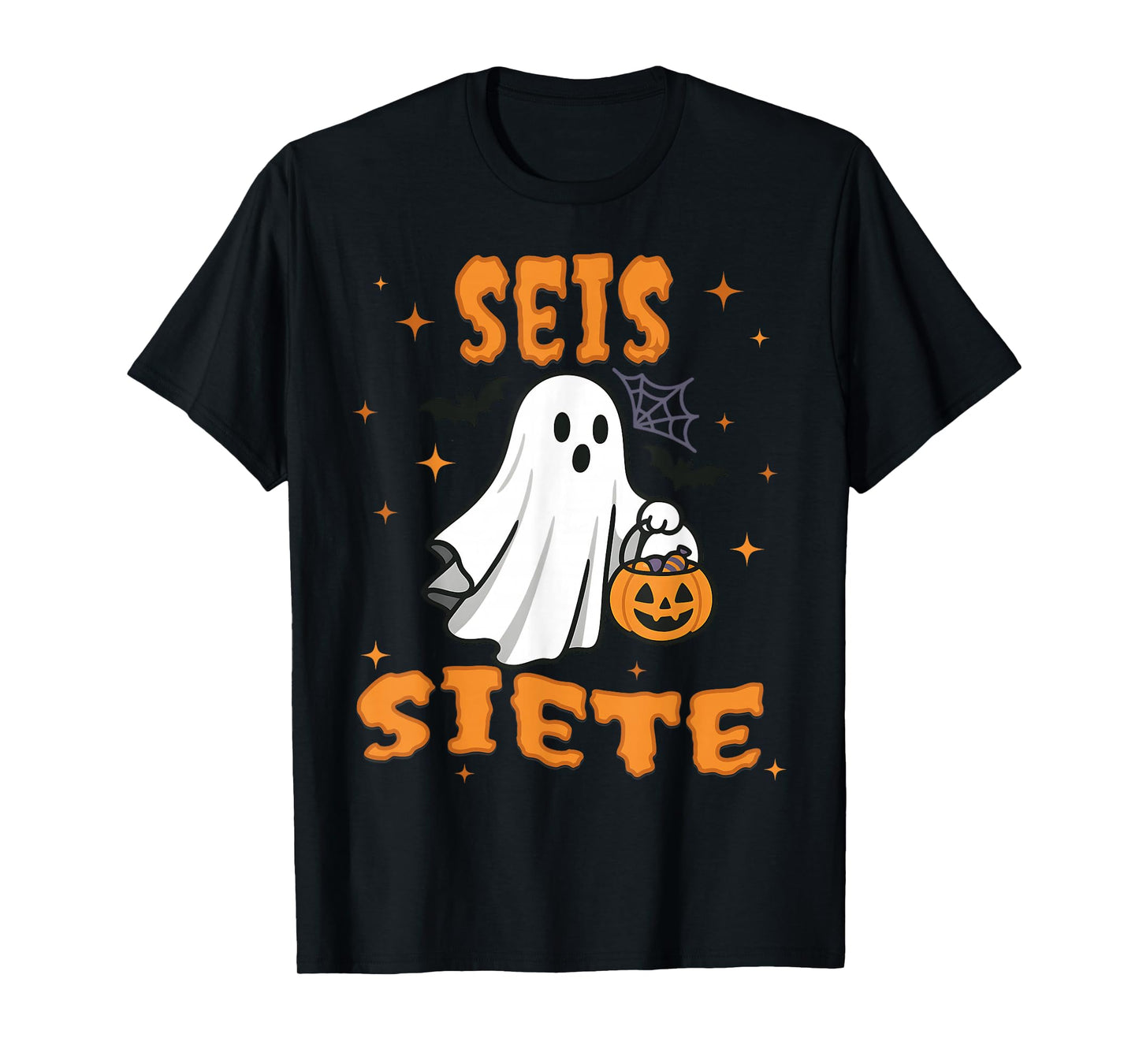 SEIS Siete Spanish Halloween 67 Boys Kids Six Seven Espanol T-Shirt
