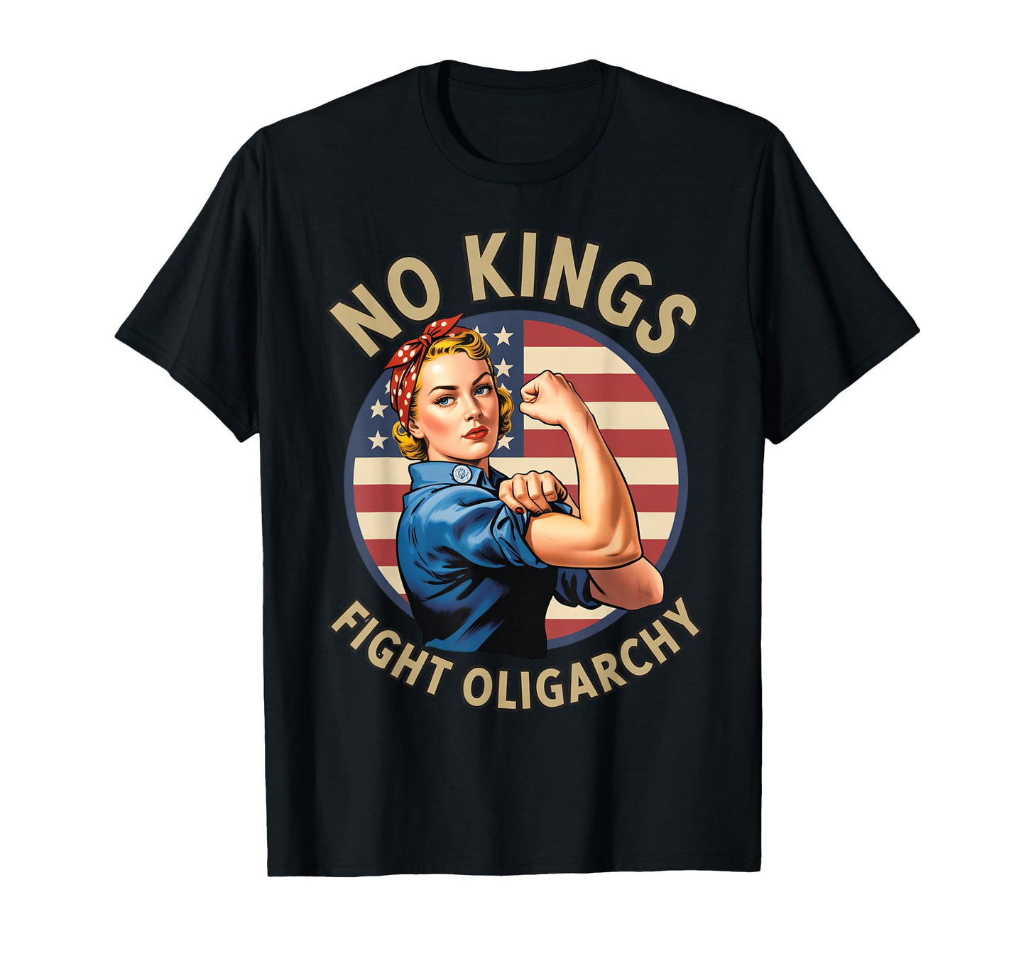 No Kings Fight Oligarchy – Retro Comic Design T-Shirt