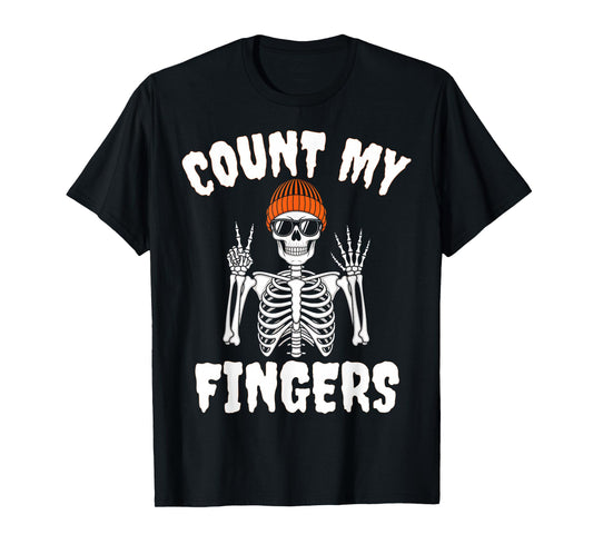 67 Halloween Skeleton Funny Brainrot Meme Kids Six Seven T-Shirt