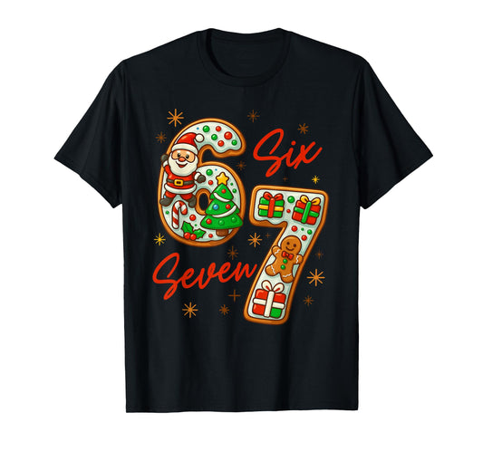 67 Christmas Trending Meme Saying 6 7 Meme Costume Xmas T-Shirt