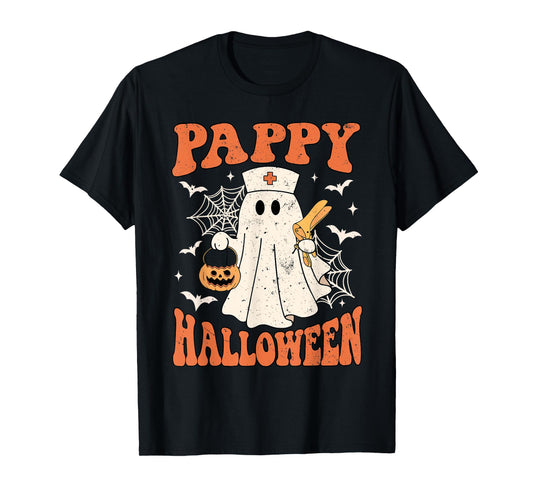 Cute Funny Boo Ghost Nurses Pappy Halloween OBGYN Speculum T-Shirt