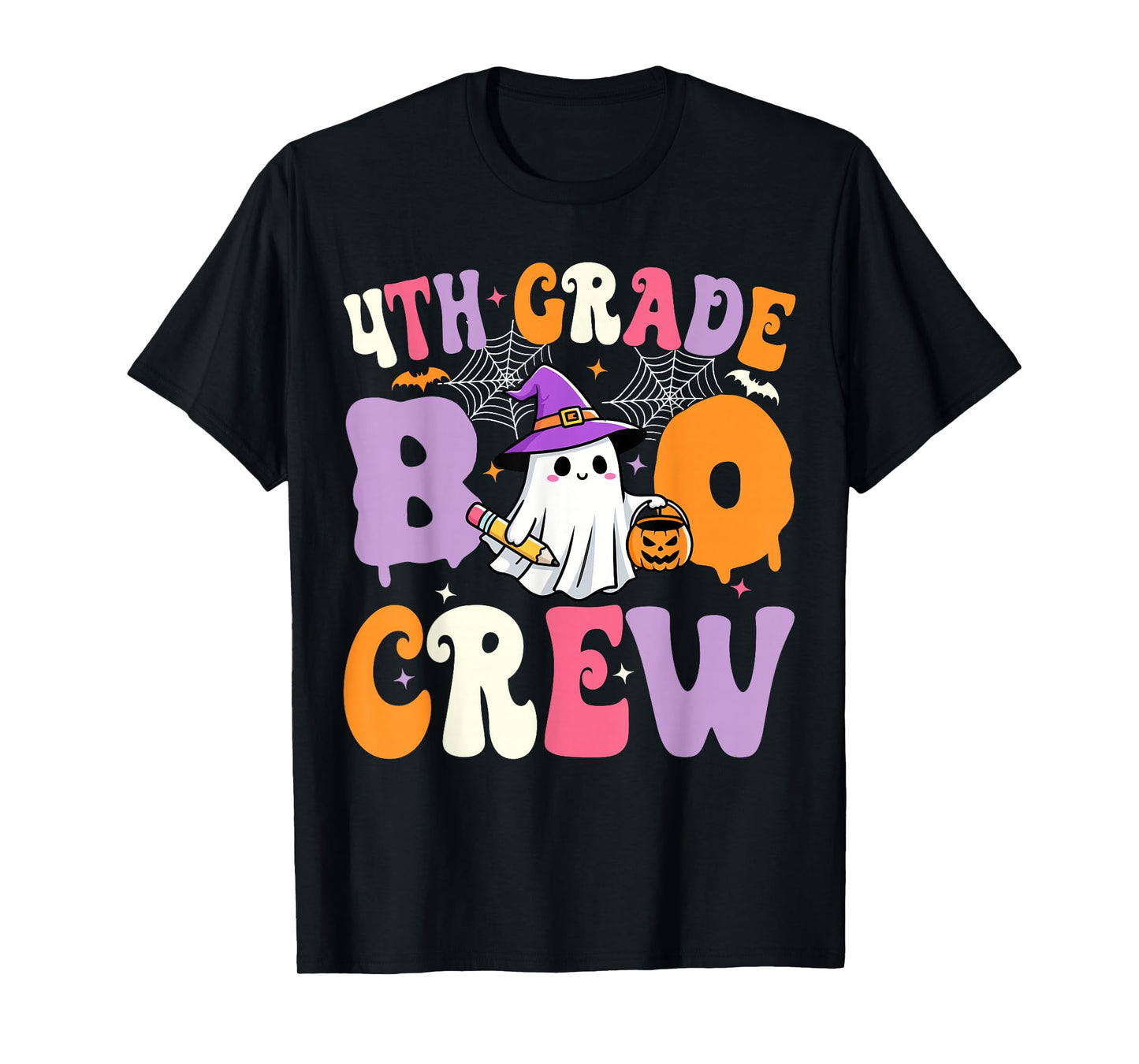 4th Grade Boo Crew Spooky Fourth Grade Halloween Teacher T-Shirt