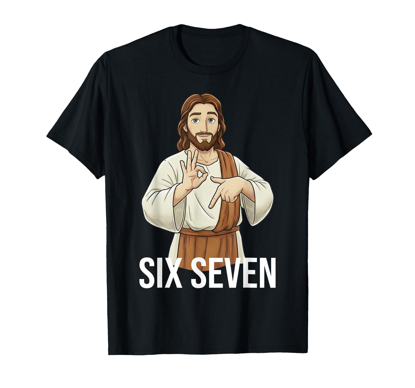 Funny Christian Jesus Six Seven 67 Faith Humor Christmas T-Shirt
