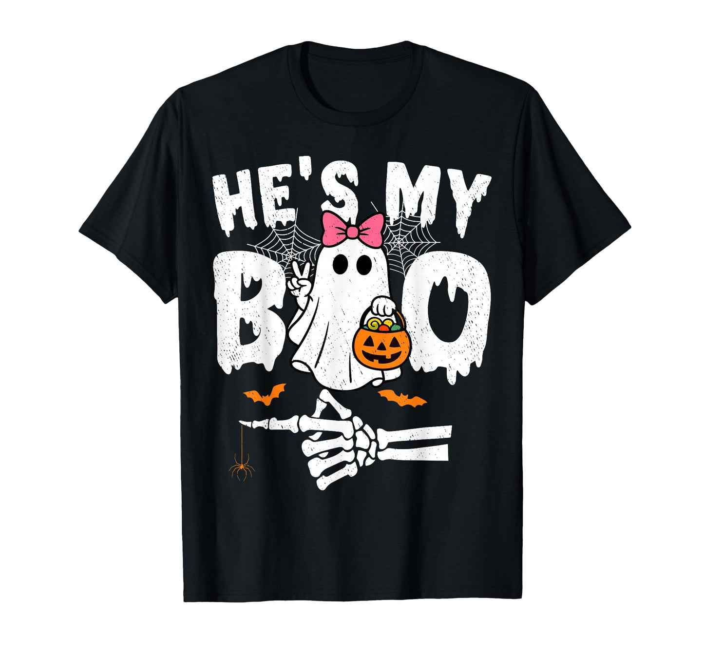 He's My Boo Matching Couple Halloween Couples She's My Boo T-Shirt