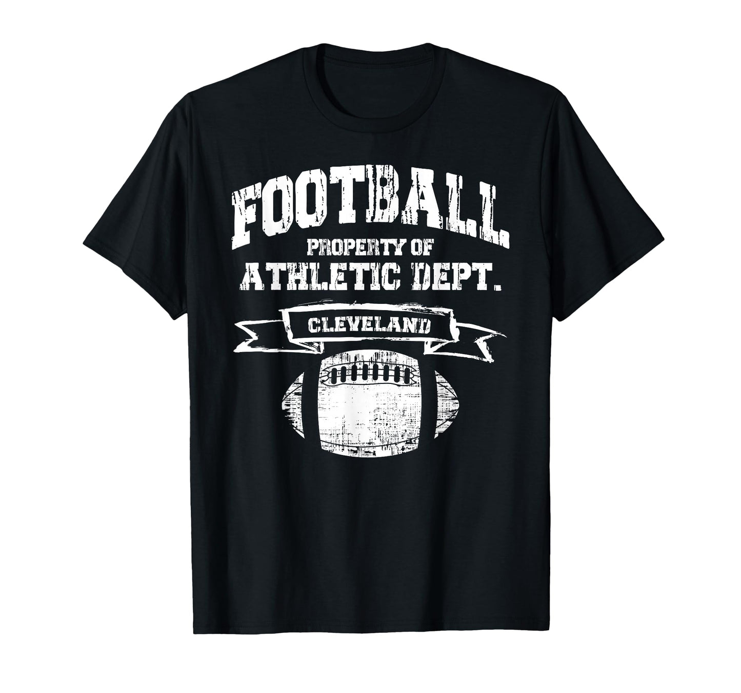Cleveland Football Property Of Athletic Dept. Retro Grunge T-Shirt