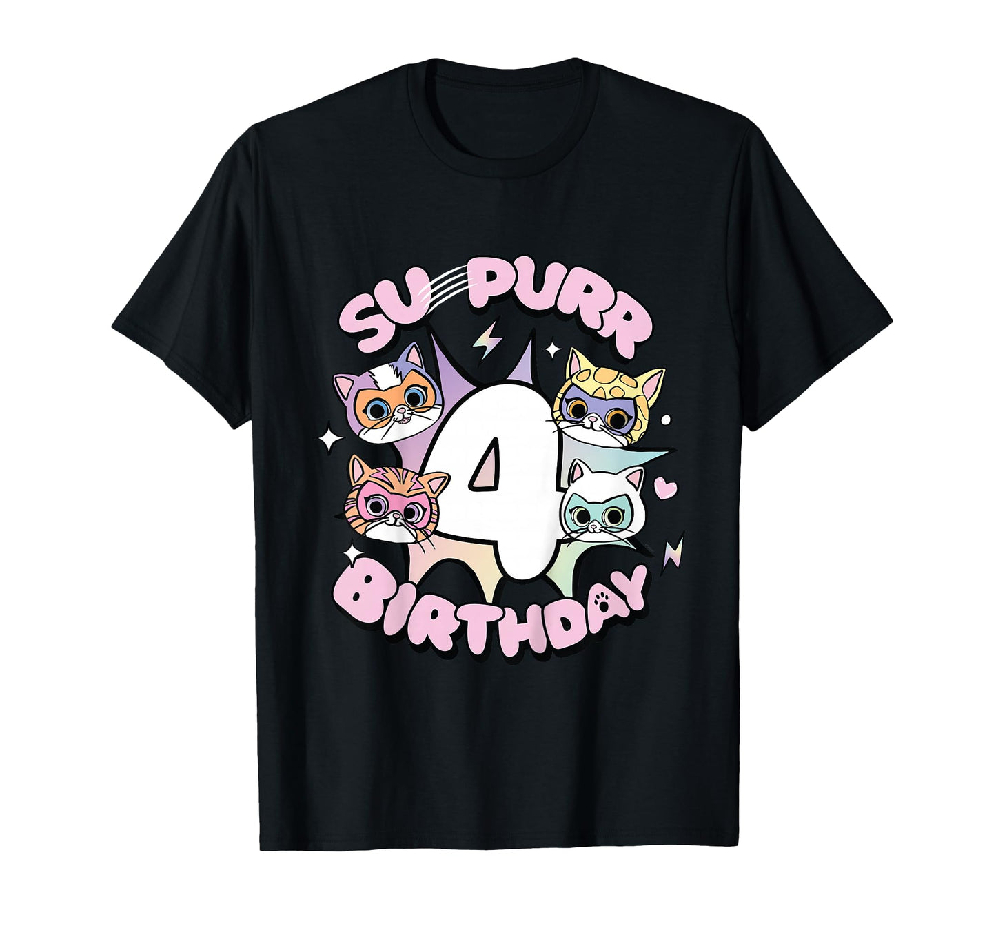 Disney Jr. SuperKitties Su-Purr 4th Fourth Birthday Gift T-Shirt