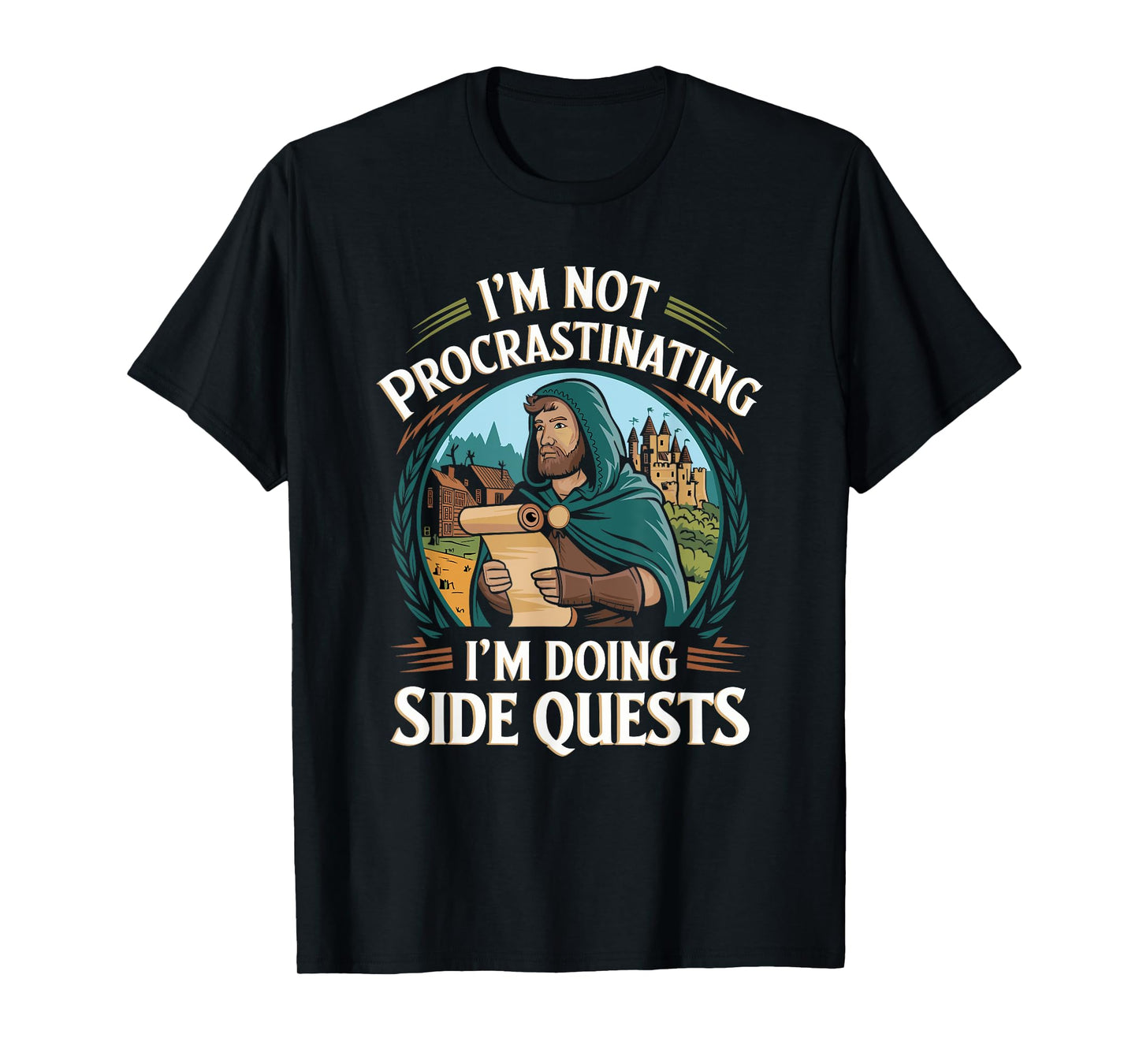I'm Not Procrastinating Funny Side Quests Gamer T-Shirt