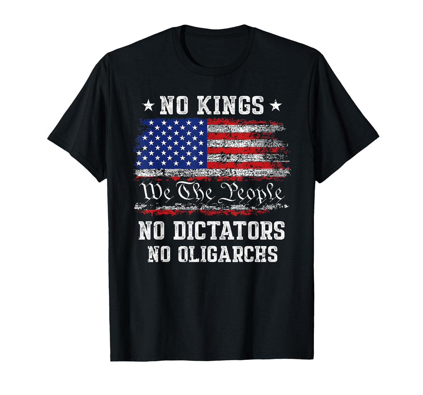 No Kings No Dictators No Oligarchs Anti Oligarchy 4th July T-Shirt