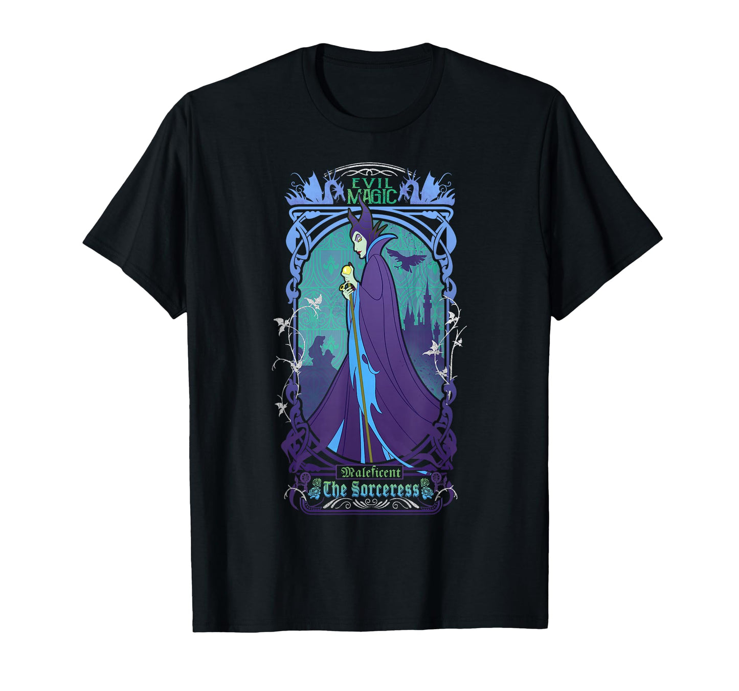 Disney Maleficent The Sorceress Deep Purple Graphic T-Shirt T-Shirt