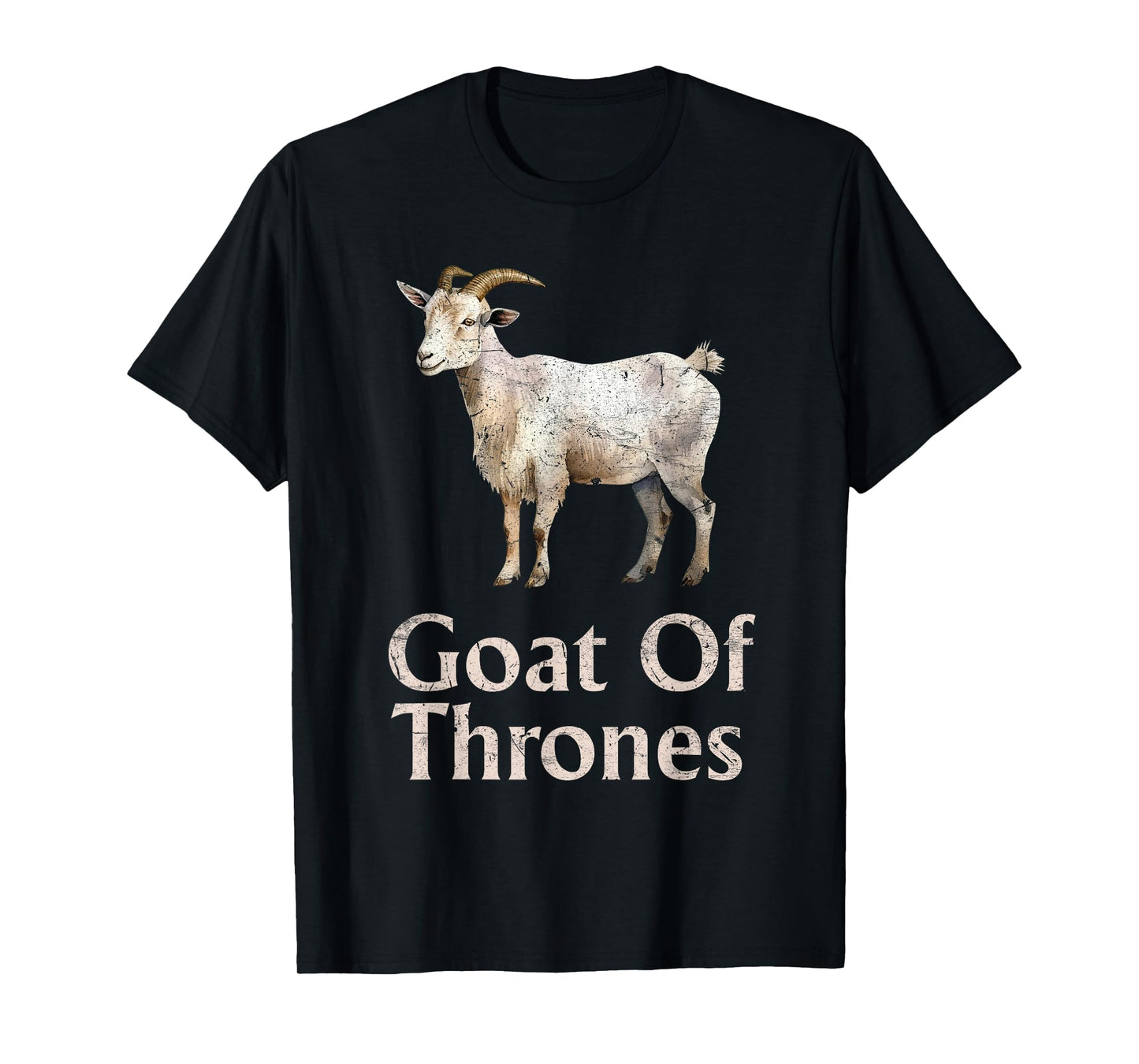 Goat Lover GOAT OF THRONES Gamer Funny Goat T-Shirt