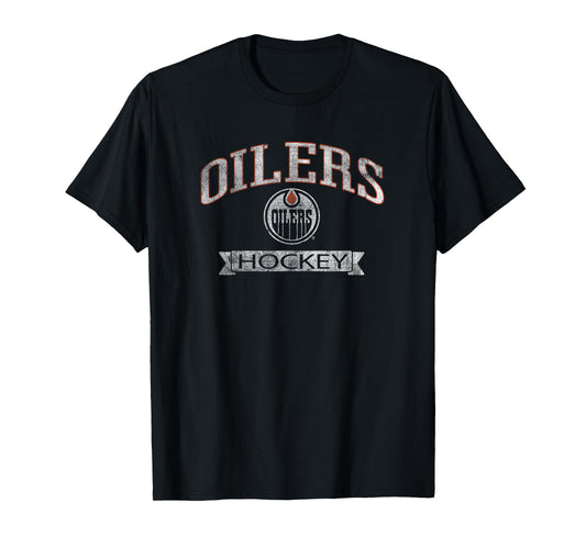 Edmonton Oilers Vintage Hockey Royal Officially Licensed T-Shirt