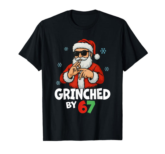 6 7 Six Seven Hand Gen Z Alpha Meme Slang Xmas Christmas T-Shirt