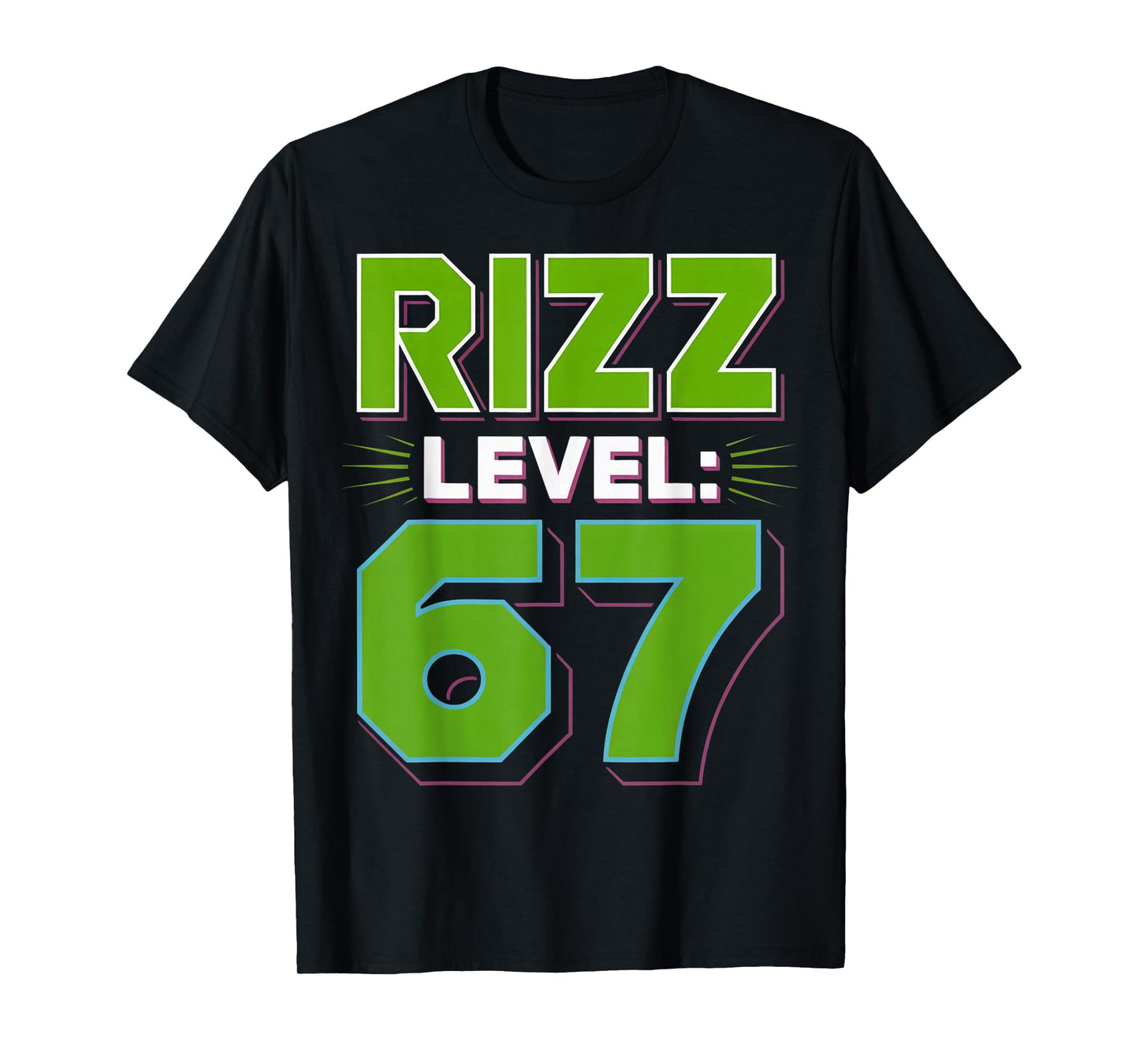 Rizz Level 67 Meme Shirt Youth Trend Six Seven 6 7 Meme 6 7 T-Shirt