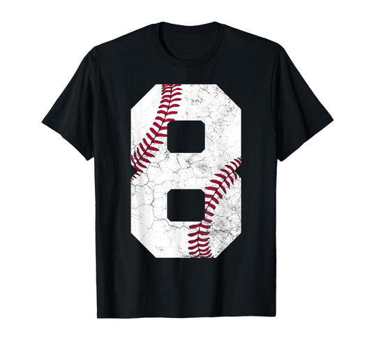 2017 8th Birthday Gift 8 Years Old Baseball Eighth Boys Kids T-Shirt