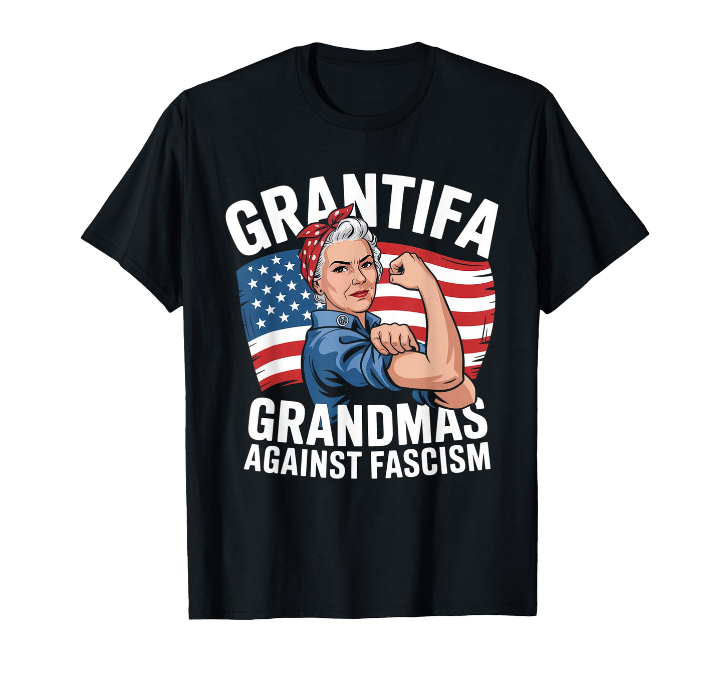 Grantifa Grandmas Against Fascism Flag Resist No Kings 50501 T-Shirt