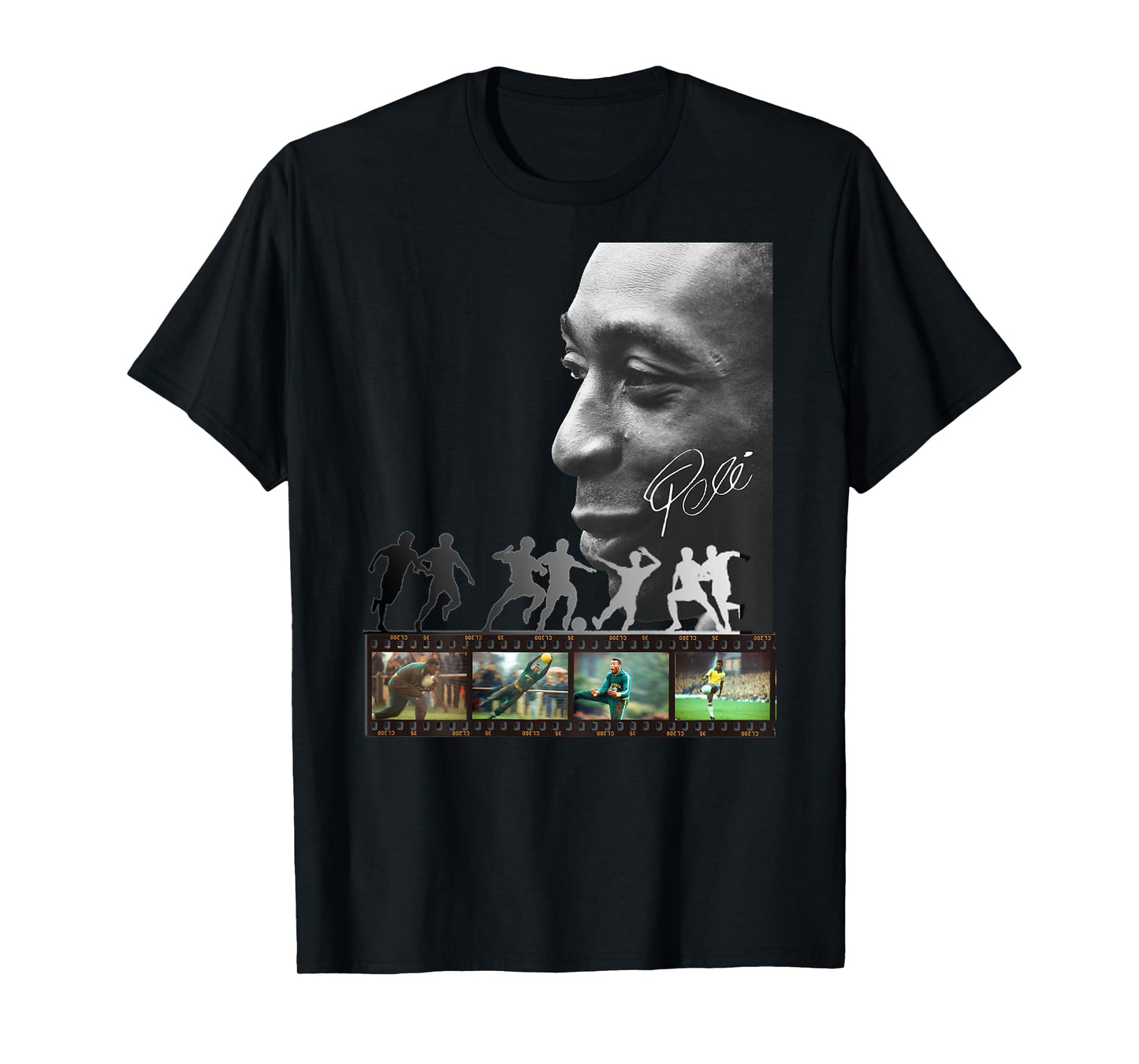 Pele_Brasil_002_Back Printed T-Shirt