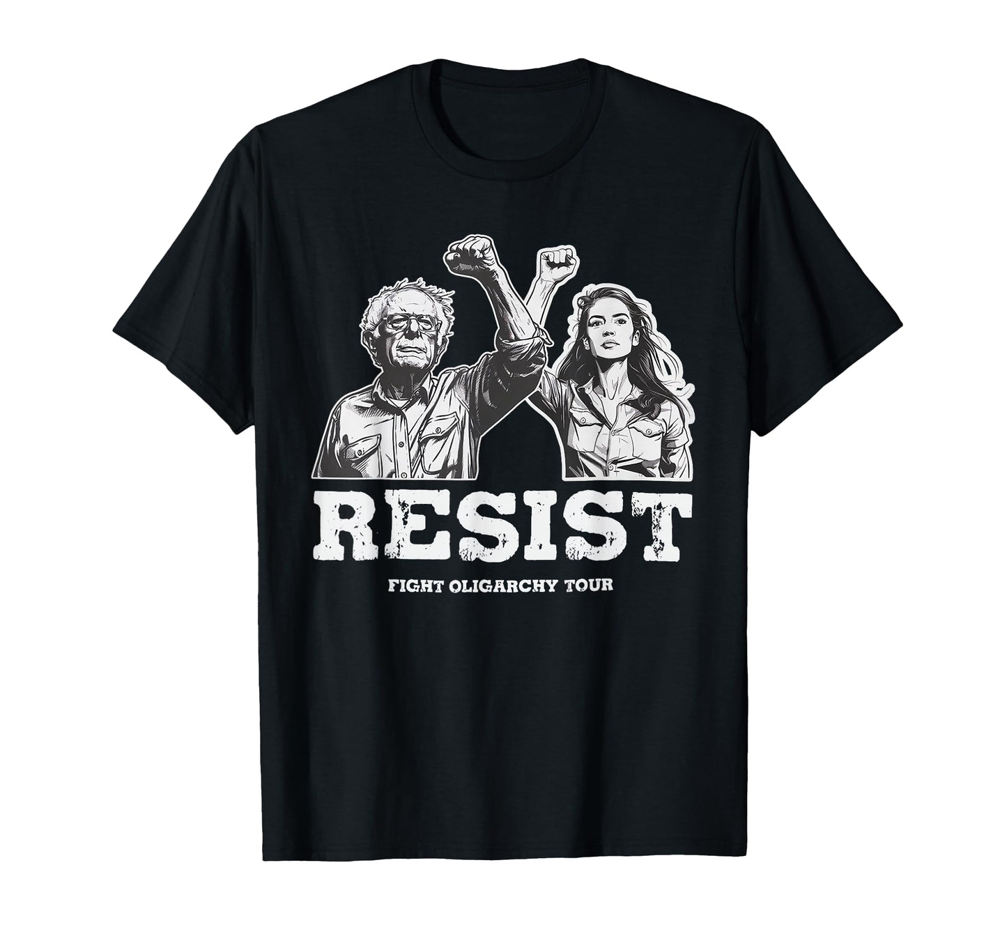 Bernie Sanders AOC Fighting Oligarchy Tour T-Shirt