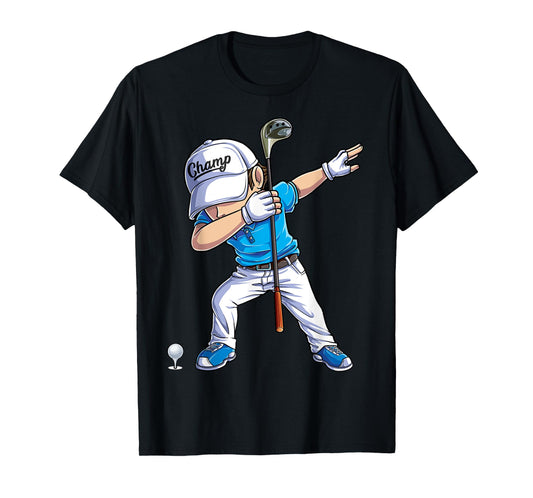 Dabbing Golf Player Golfer Golfing Funny Boys Men Dab Dance T-Shirt