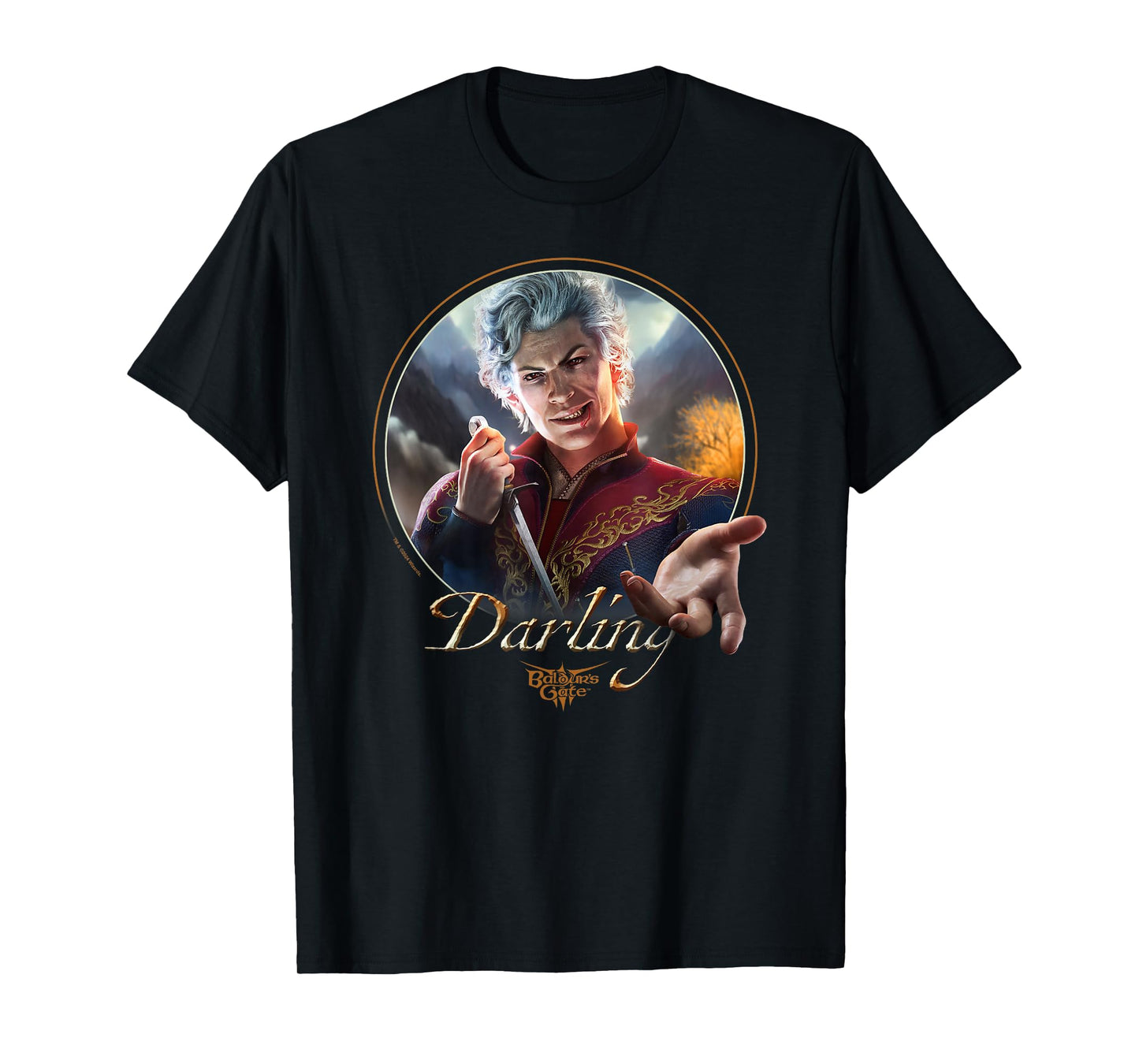 Dungeons & Dragons Darling Astarion Ancunín Vintage Portrait T-Shirt