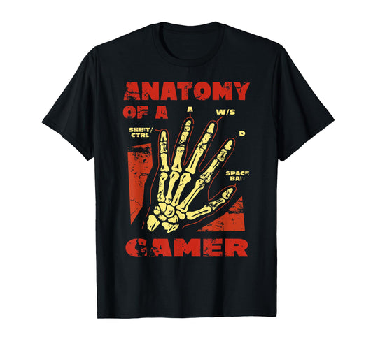 Anatomy of a Gamer Video Game Player Gamer T-Shirt