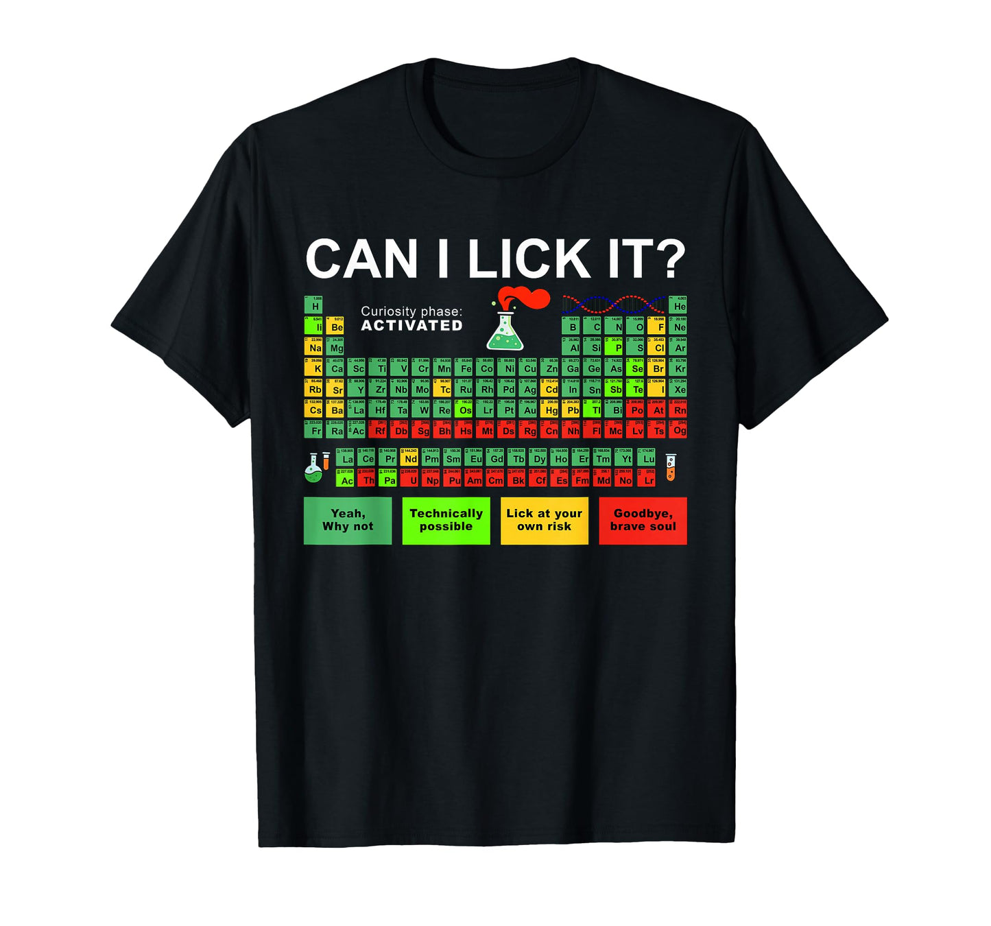 Can I Lick It Periodic Table Of Elements Science Student T-Shirt