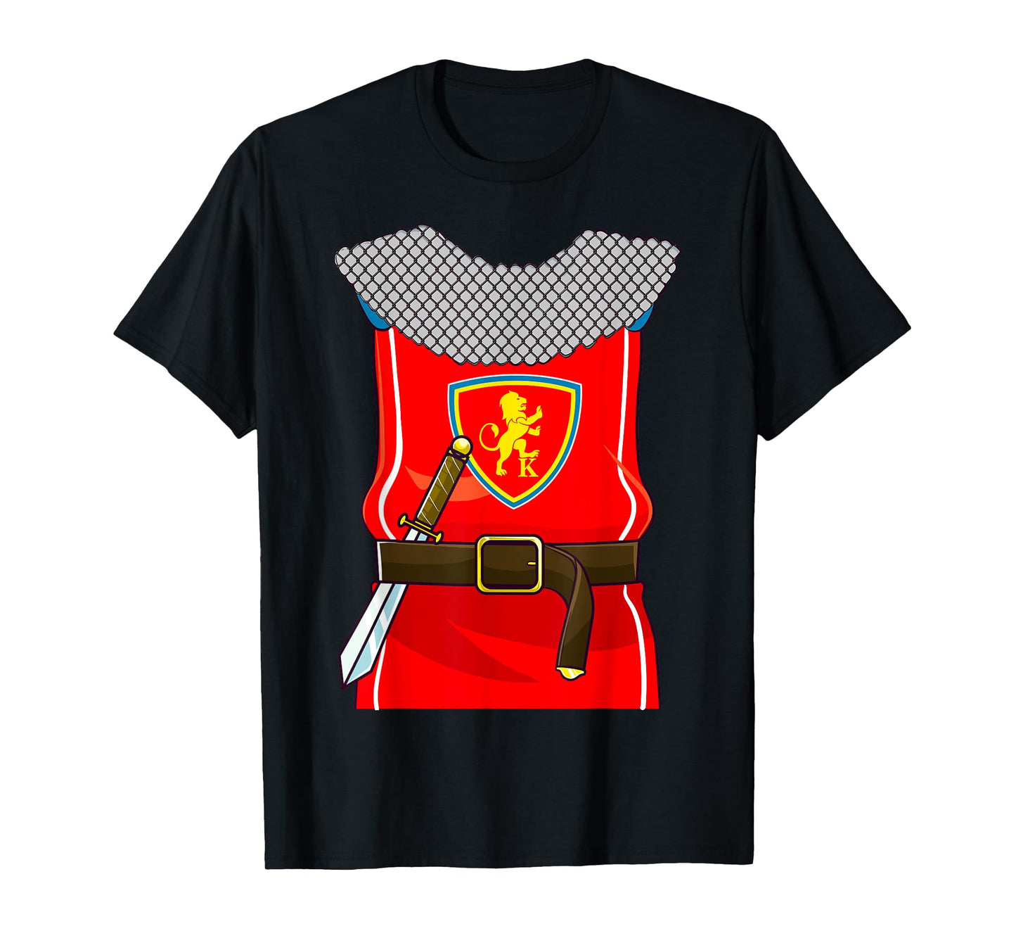Knight Costume Knights Armor Sword Halloween Kids Boys Men T-Shirt