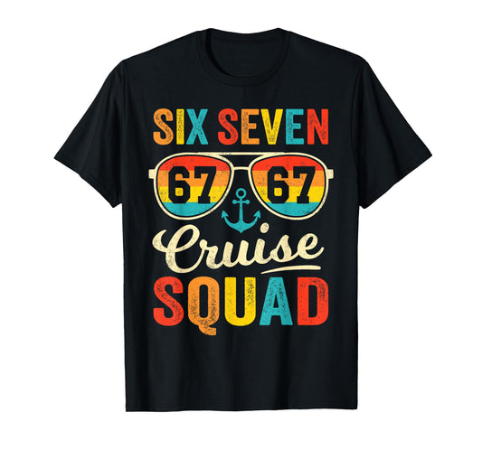 67 Cruise Squad 2025 Funny Kids Cruise Meme Matching Group T-Shirt