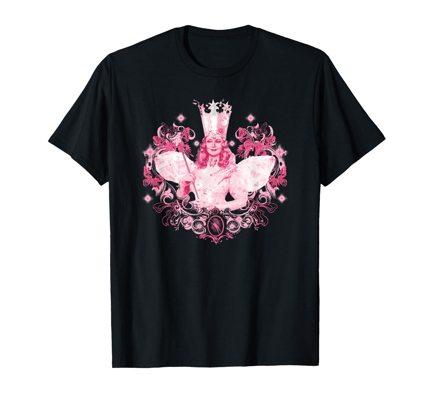 The Wizard Of Oz Glinda The Good Witch Pink Portrait T-Shirt