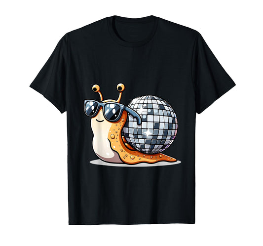 Disco Snail Funny Retro Cool Party T-Shirt