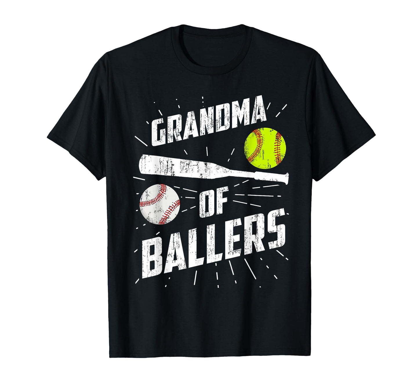 Grandma Of Ballers Funny Baseball Softball Mothers Day Gift T-Shirt