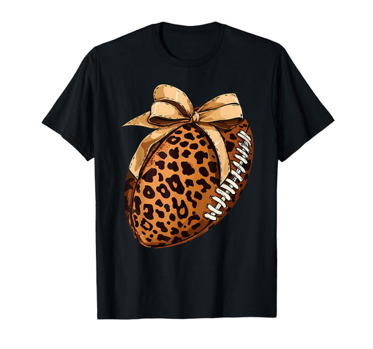 Cute Football Coquette Bow Cute Football Player T-Shirt