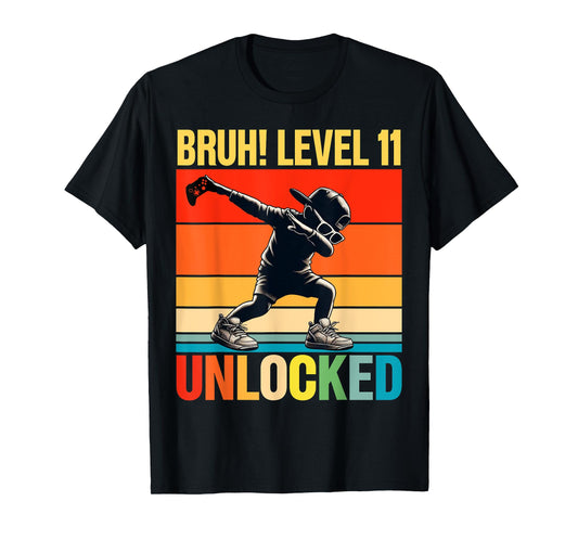 11 Year Old Birthday Dabbing Boy Bruh 11th level unlocked T-Shirt