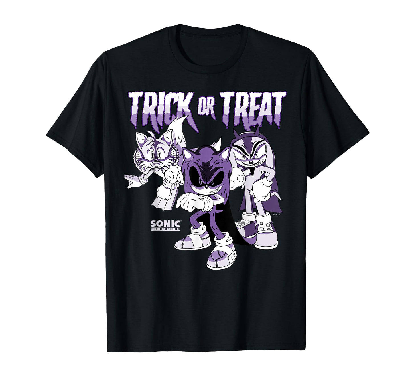 Sonic The Hedgehog Halloween Trick Or Treat Monster Costumes T-Shirt
