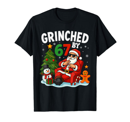 67 Six Seven Meme Christmas Grinched by 6-7 Gen Alpha Slang T-Shirt