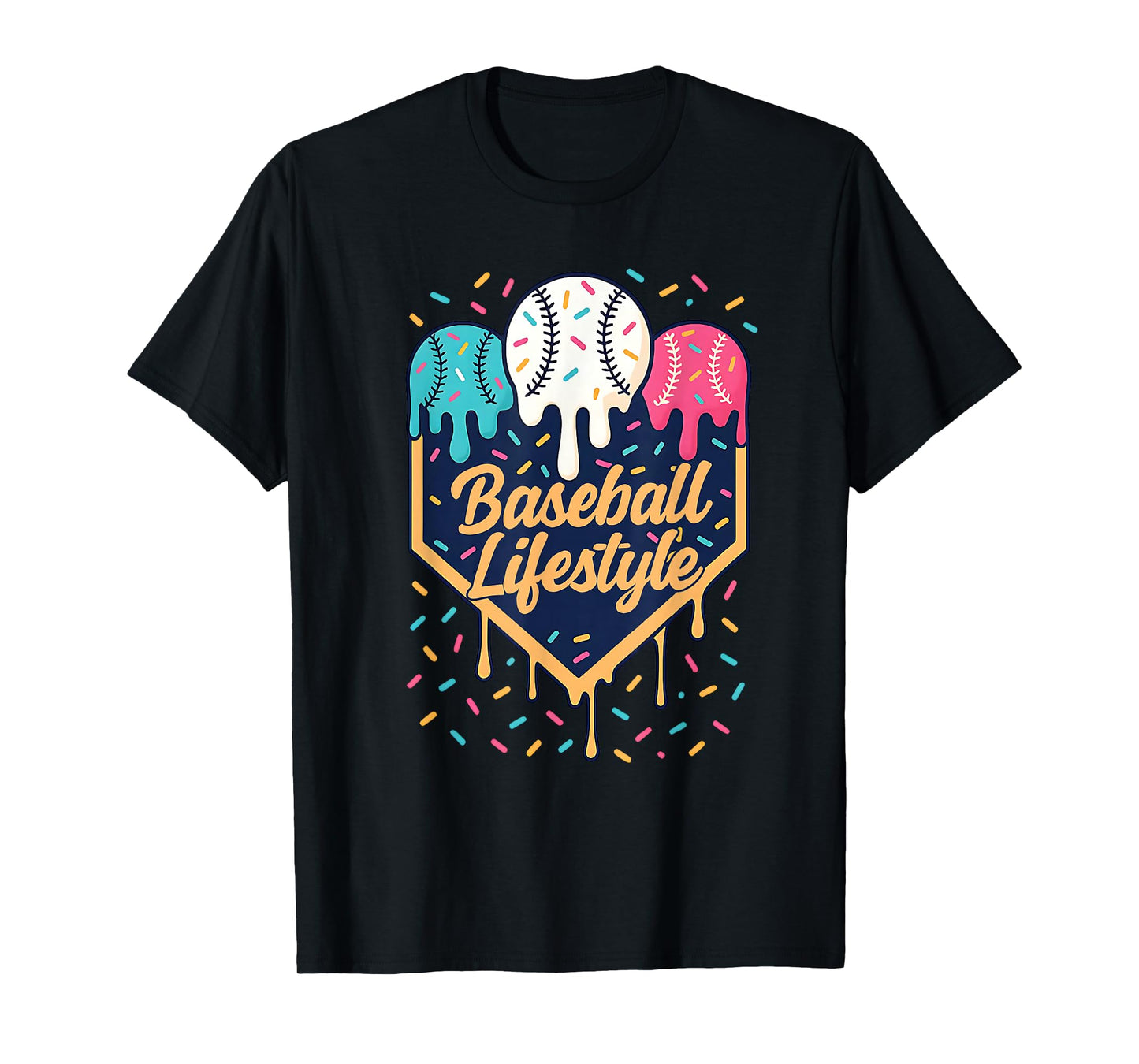 Baseball Lifestyle 101 Apparel Youth Baseball Drip Icecream T-Shirt