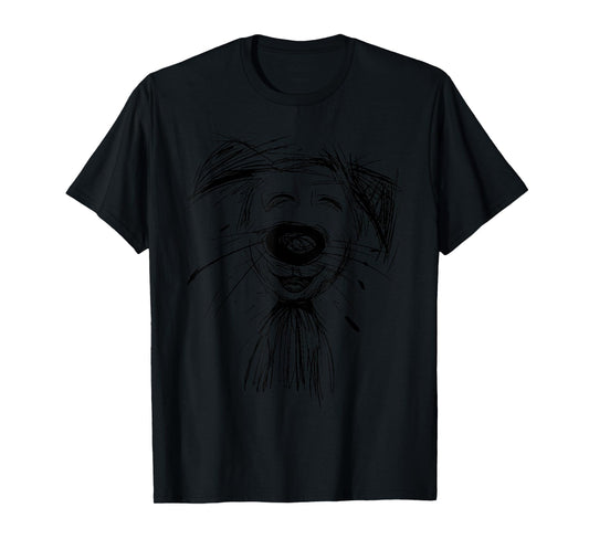 Dog Abstract Art Portrait Drawing Whimsical Dog Lover Gift T-Shirt