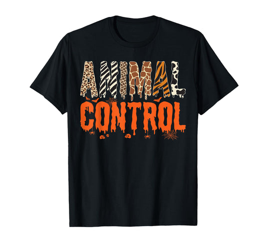 Animal Control Funny Halloween Costume Matching Zoo Party T-Shirt